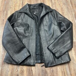 Y2K Black leather jacket